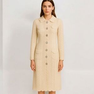 Tracy Reese for Anthropologie Crochet Occasion Cardigan Size M